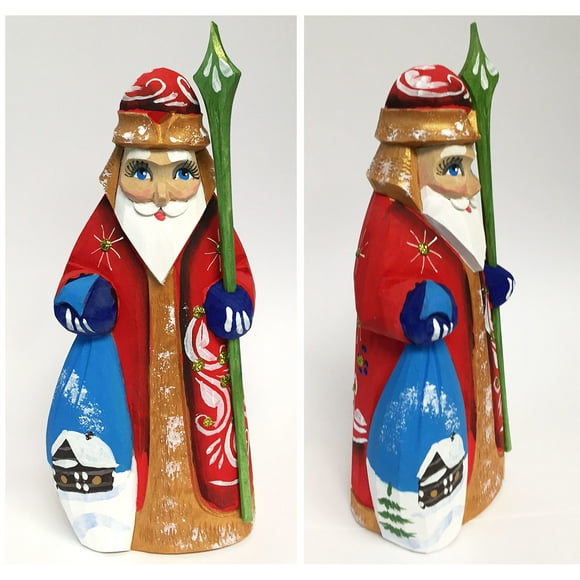 Exclusive Hanging Christmas Tree Toy Wooden Pendants Russian Santa Claus Handmade in Russia by RUS Heritage. lovingly Carved from a Single Piece of Wood and Painted by Russian Craftsmen Exclusive Hanging Christmas Tree Toy Wooden Pendants Russian Santa Claus Handmade in Russia by RUS Heritage. lovingly Carved from a Single Piece of Wood and Painted by Russian Craftsmen